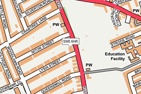 SW6 6HR map - OS OpenMap – Local (Ordnance Survey)