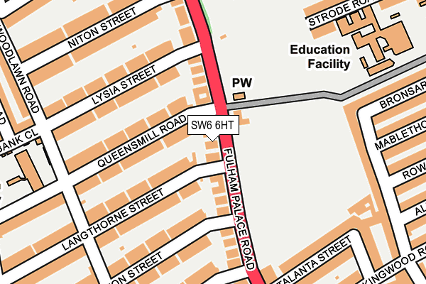 SW6 6HT map - OS OpenMap – Local (Ordnance Survey)