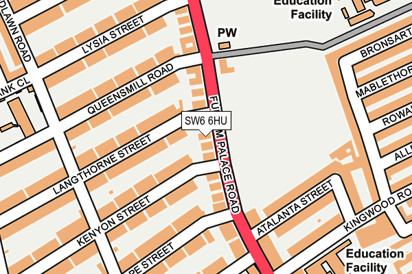 SW6 6HU map - OS OpenMap – Local (Ordnance Survey)