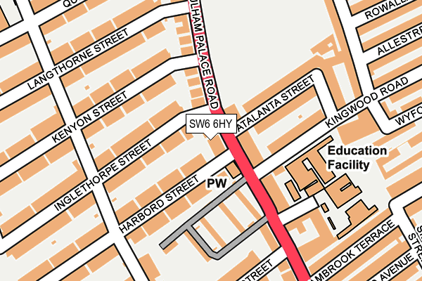 SW6 6HY map - OS OpenMap – Local (Ordnance Survey)