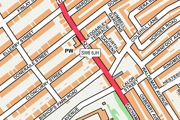 SW6 6JH map - OS OpenMap – Local (Ordnance Survey)