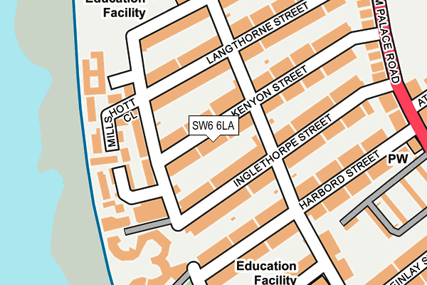 SW6 6LA map - OS OpenMap – Local (Ordnance Survey)