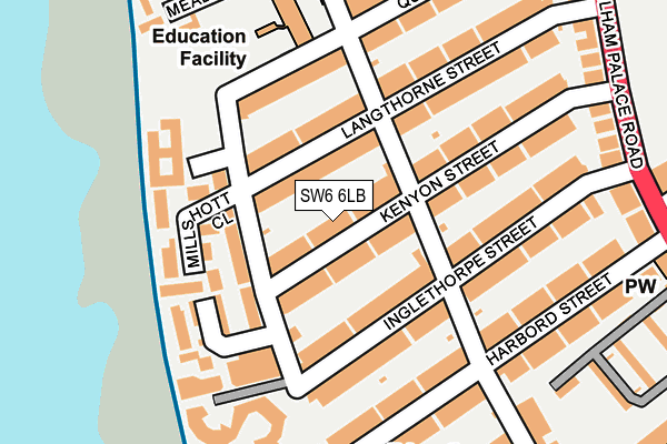 SW6 6LB map - OS OpenMap – Local (Ordnance Survey)