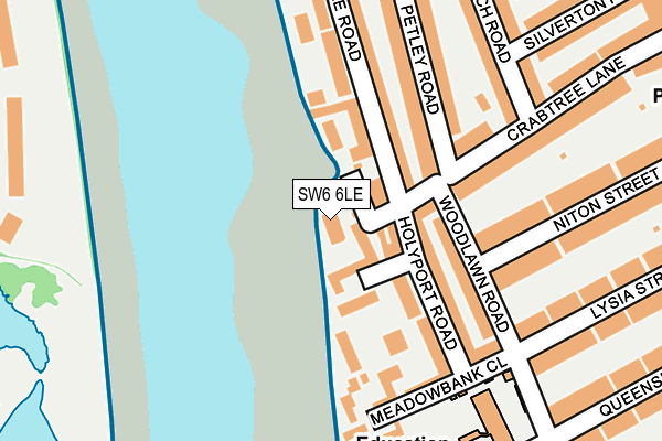 SW6 6LE map - OS OpenMap – Local (Ordnance Survey)