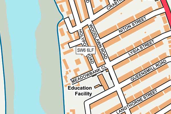 SW6 6LF map - OS OpenMap – Local (Ordnance Survey)