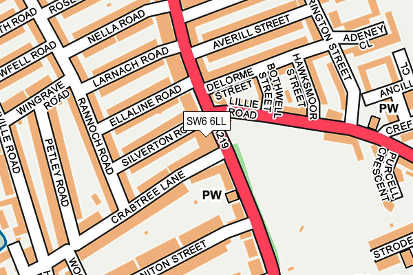 SW6 6LL map - OS OpenMap – Local (Ordnance Survey)