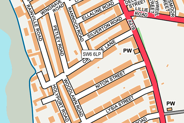 SW6 6LP map - OS OpenMap – Local (Ordnance Survey)