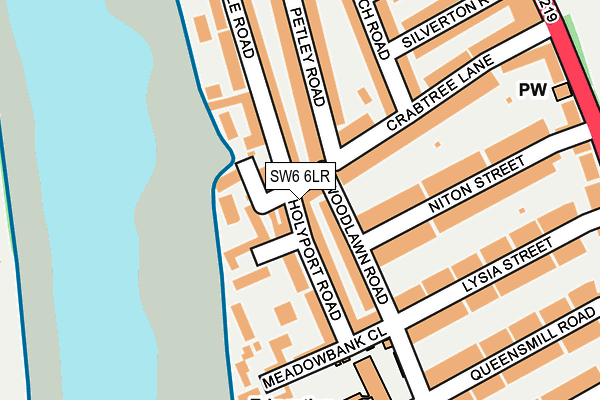 SW6 6LR map - OS OpenMap – Local (Ordnance Survey)