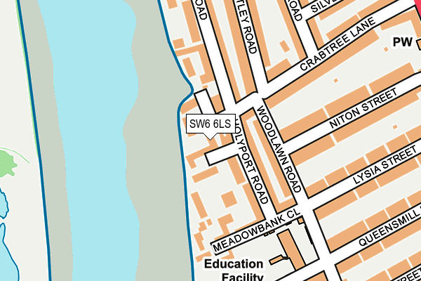 SW6 6LS map - OS OpenMap – Local (Ordnance Survey)