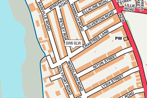 SW6 6LW map - OS OpenMap – Local (Ordnance Survey)