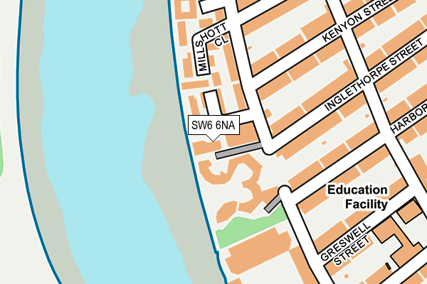 SW6 6NA map - OS OpenMap – Local (Ordnance Survey)