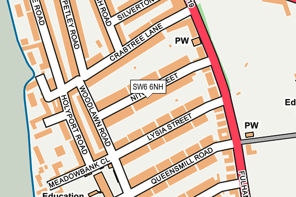 SW6 6NH map - OS OpenMap – Local (Ordnance Survey)
