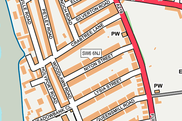 SW6 6NJ map - OS OpenMap – Local (Ordnance Survey)