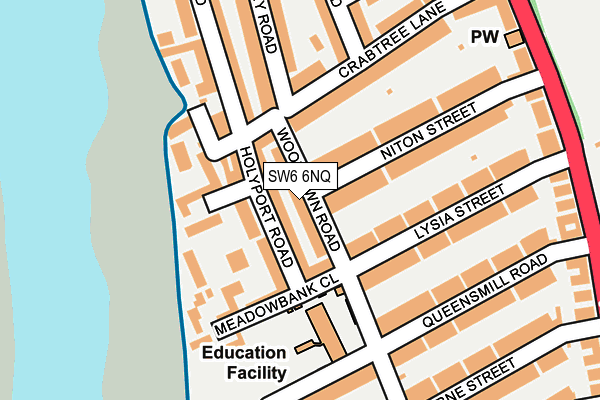 SW6 6NQ map - OS OpenMap – Local (Ordnance Survey)