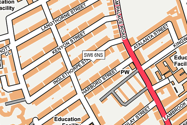 SW6 6NS map - OS OpenMap – Local (Ordnance Survey)