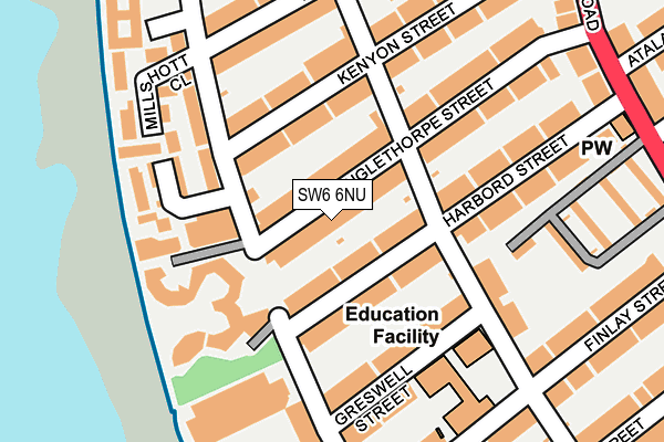 SW6 6NU map - OS OpenMap – Local (Ordnance Survey)