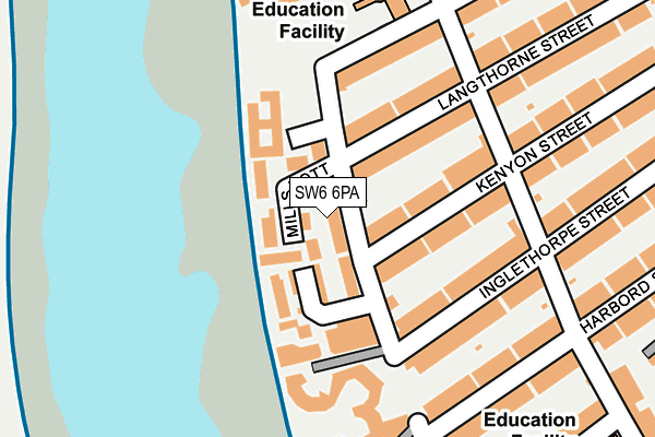 SW6 6PA map - OS OpenMap – Local (Ordnance Survey)