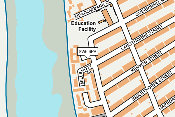 SW6 6PB map - OS OpenMap – Local (Ordnance Survey)