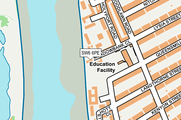 SW6 6PE map - OS OpenMap – Local (Ordnance Survey)