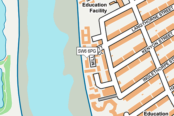 SW6 6PG map - OS OpenMap – Local (Ordnance Survey)