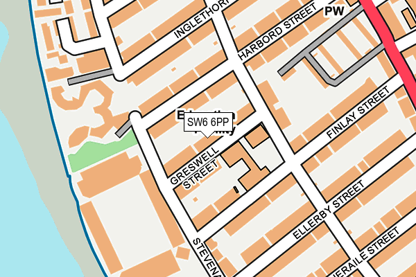 SW6 6PP map - OS OpenMap – Local (Ordnance Survey)