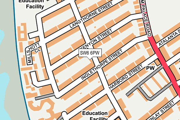 SW6 6PW map - OS OpenMap – Local (Ordnance Survey)