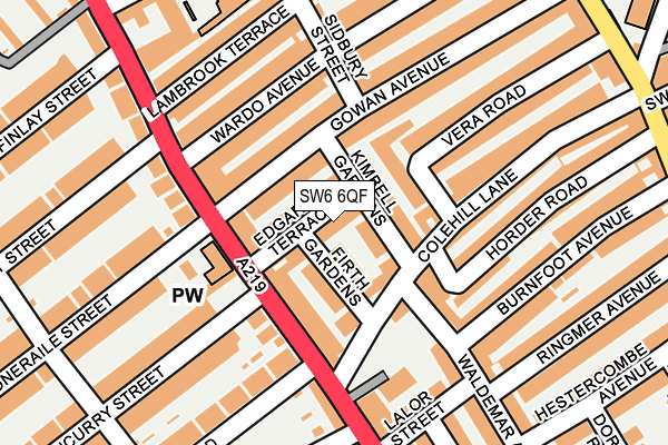 SW6 6QF map - OS OpenMap – Local (Ordnance Survey)