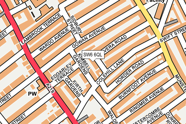 SW6 6QL map - OS OpenMap – Local (Ordnance Survey)