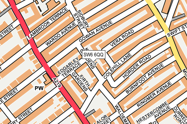 SW6 6QQ map - OS OpenMap – Local (Ordnance Survey)