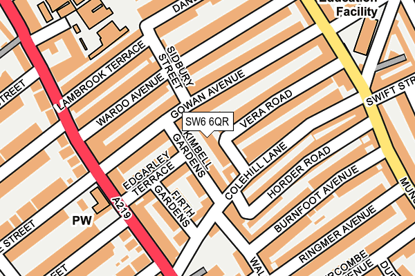 SW6 6QR map - OS OpenMap – Local (Ordnance Survey)