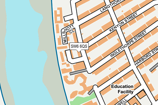 SW6 6QS map - OS OpenMap – Local (Ordnance Survey)