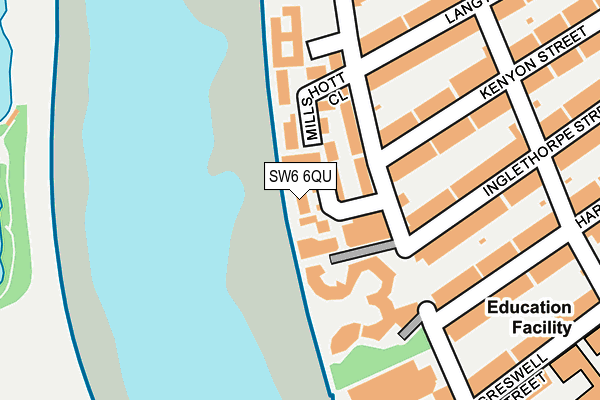 SW6 6QU map - OS OpenMap – Local (Ordnance Survey)