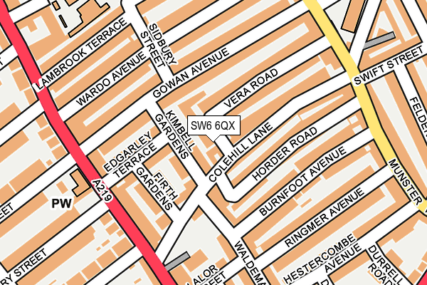 SW6 6QX map - OS OpenMap – Local (Ordnance Survey)