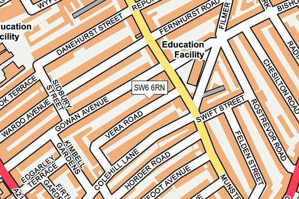 SW6 6RN map - OS OpenMap – Local (Ordnance Survey)