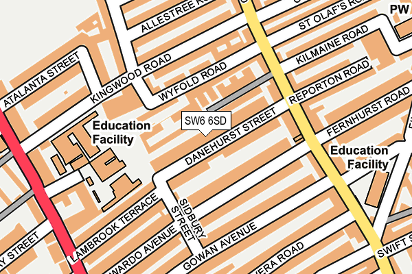 SW6 6SD map - OS OpenMap – Local (Ordnance Survey)