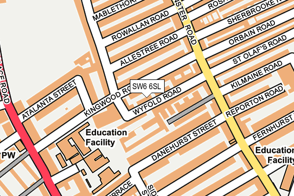 SW6 6SL map - OS OpenMap – Local (Ordnance Survey)