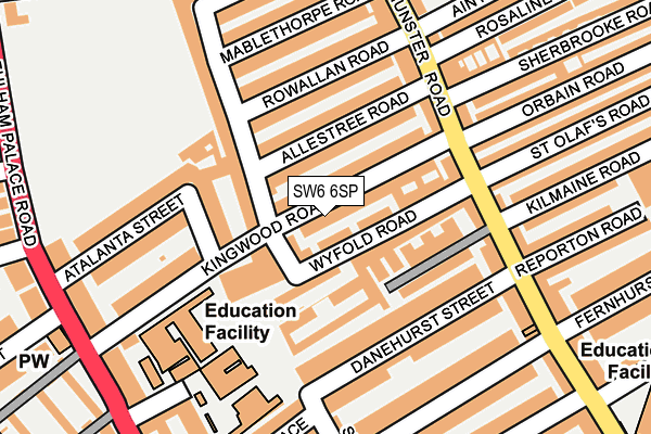 SW6 6SP map - OS OpenMap – Local (Ordnance Survey)