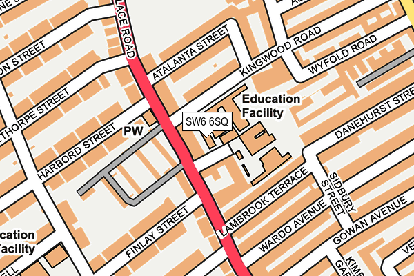 SW6 6SQ map - OS OpenMap – Local (Ordnance Survey)