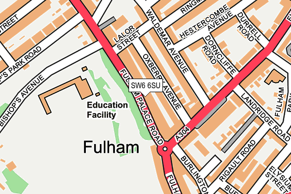 SW6 6SU map - OS OpenMap – Local (Ordnance Survey)