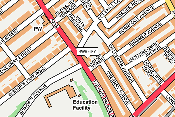 SW6 6SY map - OS OpenMap – Local (Ordnance Survey)