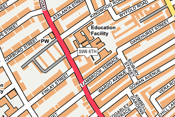 SW6 6TH map - OS OpenMap – Local (Ordnance Survey)