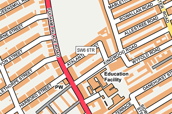 SW6 6TR map - OS OpenMap – Local (Ordnance Survey)