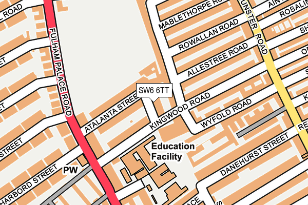 SW6 6TT map - OS OpenMap – Local (Ordnance Survey)