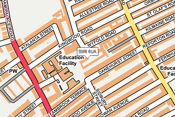 SW6 6UA map - OS OpenMap – Local (Ordnance Survey)