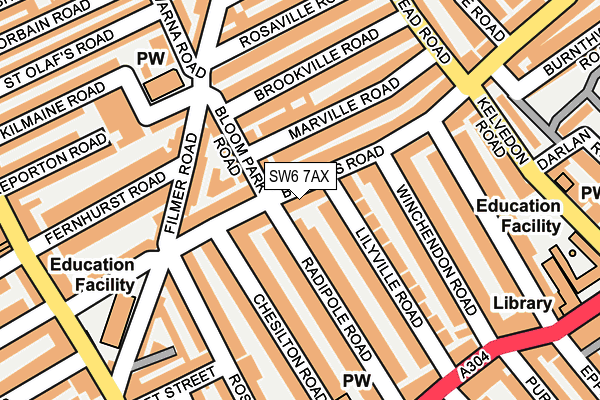 Map of 93 BISHOP'S ROAD MANAGEMENT COMPANY LIMITED at local scale