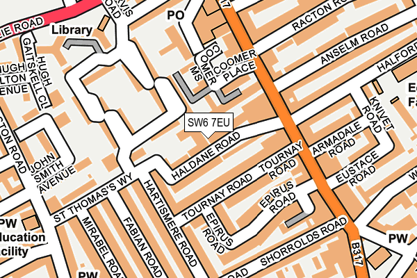SW6 7EU map - OS OpenMap – Local (Ordnance Survey)