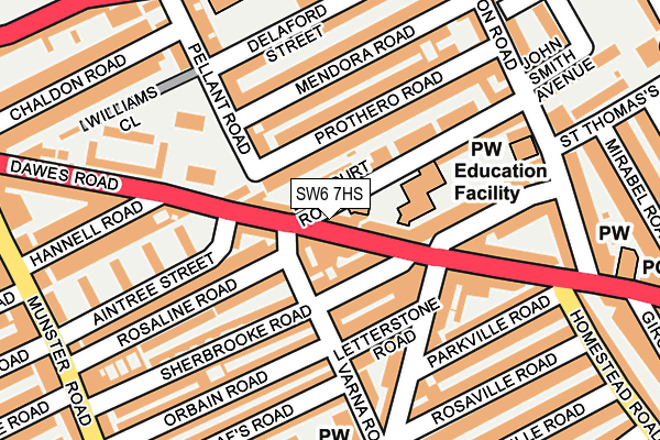 SW6 7HS map - OS OpenMap – Local (Ordnance Survey)