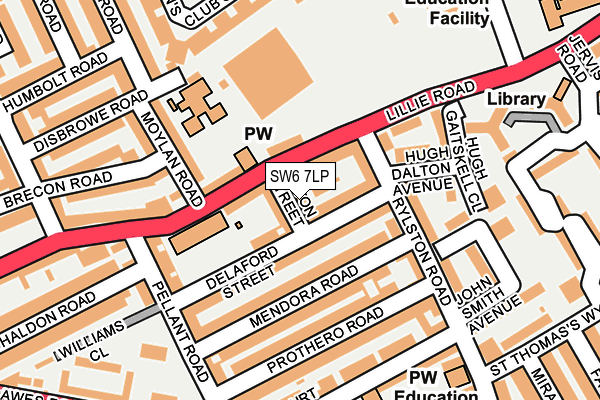 SW6 7LP map - OS OpenMap – Local (Ordnance Survey)