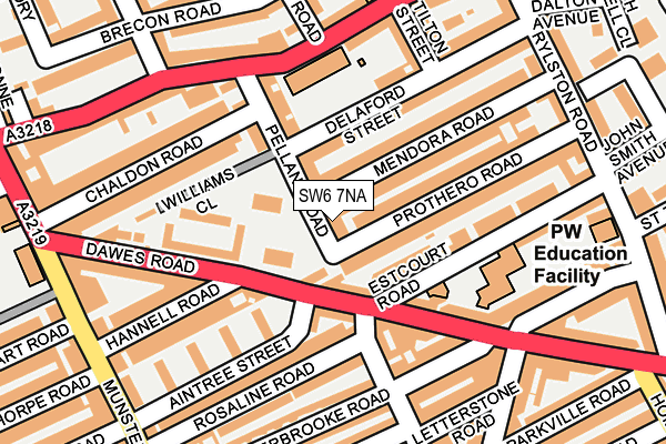 SW6 7NA map - OS OpenMap – Local (Ordnance Survey)