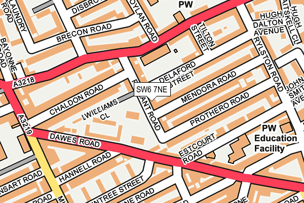 SW6 7NE map - OS OpenMap – Local (Ordnance Survey)